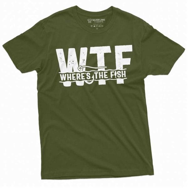 Men S Wtf Where Is The Fish Funny T Shirt Fisherman T-Shirt
