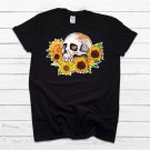 Skull Lady Boho, Skull Sunflower T Shirt, Mom Shirt, Mom Life Shirt, Feminist T Shirt 2547