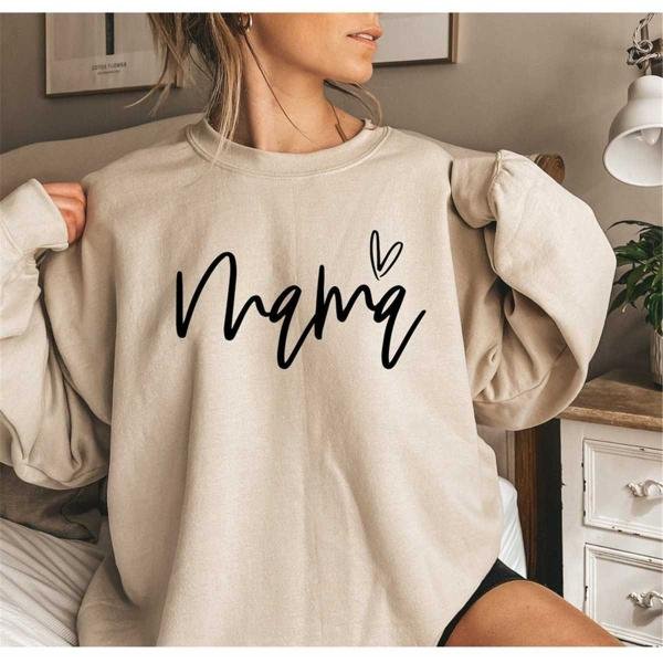 Mama Sweater, Mama Crewneck Sweatshirt Gift, Baby Shower Gift, Pregnancy Reveal Shirt, Unisex Sweats