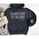 I'm Pregnant Sweatshirt, Always Read The Fine Print, Pregnancy Announcement Sweatshirt, Baby Reveal 