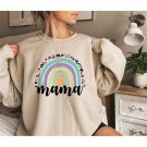 Mom Sweatshirt, Mama Rainbow Sweatshirt, Mothers Day Shirt,Pregnancy Announcement Sweatshirt, Mother