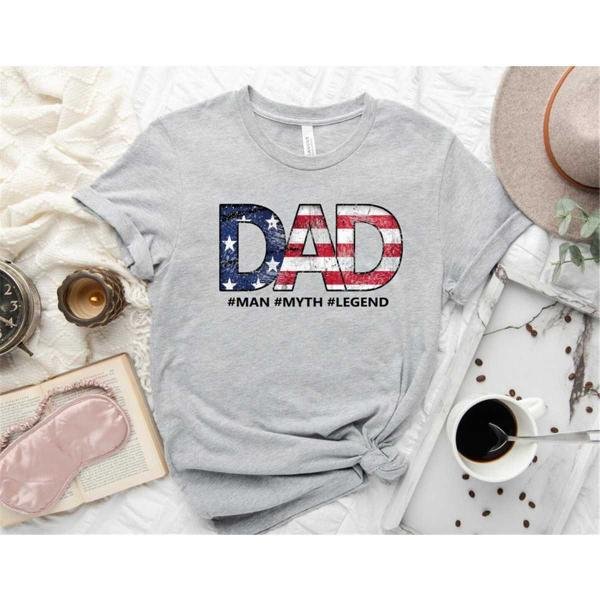 Dad Shirt American Flag Dad Shirt Man Myth Legend Shirt Gift For Dad Dad Gift Fathers Day Shirt Vint