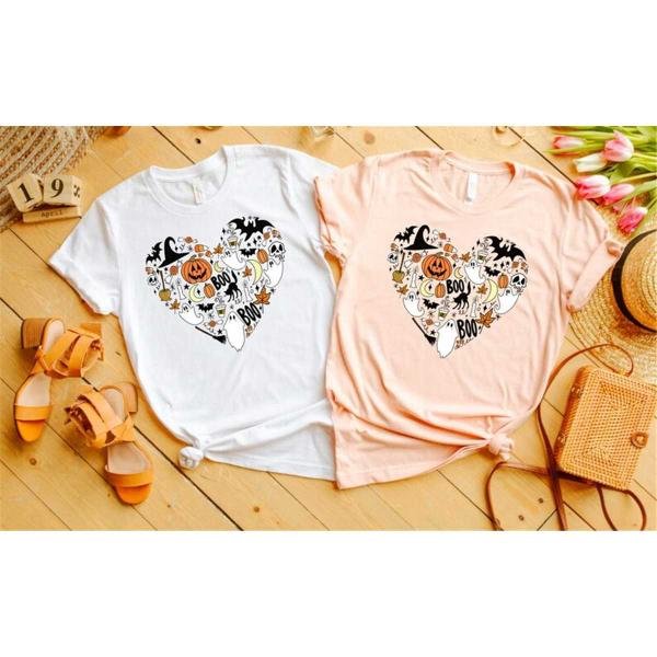 Halloween Shirt, Doodles Halloween Shirt, Cute Halloween Theme Shirt, Happy Halloween Shirt