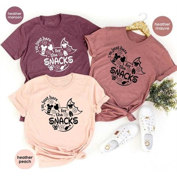 Disney Shirts, I'm Just Here For The Snacks T-shirt, Mickey Shirts, Minnie Shirt, Disneyworld Tee