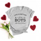 Custom Mother Shirt, Life is Better with my Boys Shirt, Mom of Boys Shirt, Cute Mom Shirt, Mom tee, 