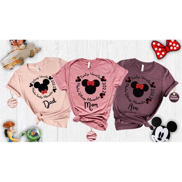 Personalized Minnie and Mickey Outfits, 2022 Making Family Memories Shirt, Disneyland Family Matchin
