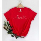Love TShirt, Love With Heart Shirt, Gift For Love, Cute Woman Shirt, Love Woman Shirt, Love T Shirt,