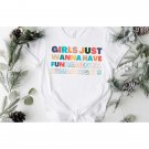 Feminist T-Shirts, Girls Just Wanna Have Fundamental Human Rights Shirt, Rights Shirt for Women, Wom