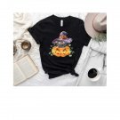 Halloween Cat Shirt, Halloween Black Cat Shirt, Cute Halloween Cat Shirt, Cute Black Cat Shirt, Witc
