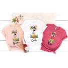Disney Characters Balloons Birthday Shirt, Custom Disney Name Birthday The Happiest Place On Earth T