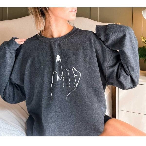 Middle Finger Bride, Bride Sweatshirt, Bridal Shower Gift, Bride Sweat, Bachelorette Party