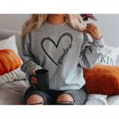 Grandma Heart Sweatshirt, Personalized Grandma Sweatshirt ,Custom Grandma Gift, Funny Grandma Sweat,