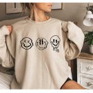 Smiley Crewneck, Smiley Face Sweatshirt, Trendy Shirt, Smiley Face Tee, Halloween Sweatshirt