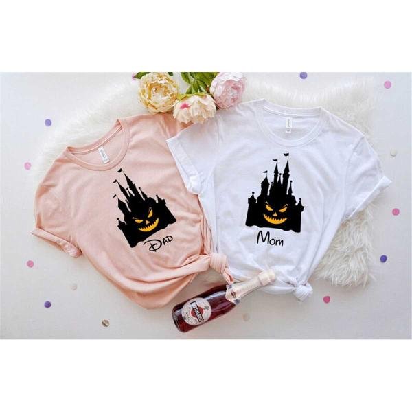 Custom Disney Halloween Shirt, Scary Face Shirt, Disney Castle Shirt, Scary Mickey Shirt, Disney Fam