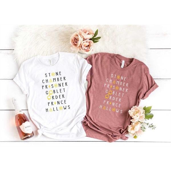 Stone Chamber Prisoner Goblet Order Prince Hallows Shirt Bookworm Shirt Wizard Book Titles Shirt Hou