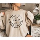 60th Birthday Gift, Vintage 1961 Sweatshirt, Retro Sweatshirt, 60th Birthday Party Sweatshirt