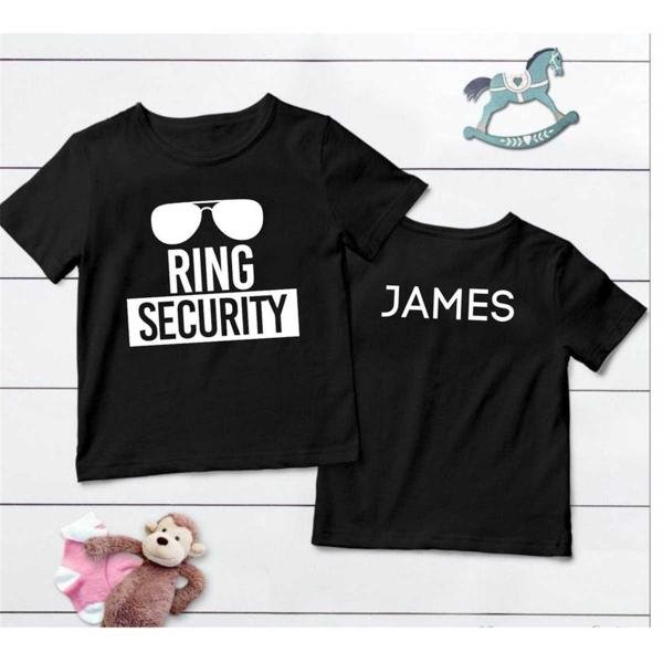 Ring Security Boys Shirt, Ring Security Shirt, Bridal Party Shirts, Ring Bearer Shirt, Custom Ring S