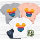 Colorful Mickey T-Shirt, Retro Sunset Mickey Shirt, Magic Kingdom Shirt, Matching Family Travel Shir