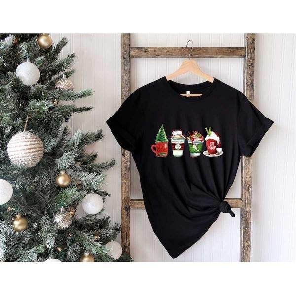 Peppermint Iced Latte Shirt, Christmas Coffee Shirt, Snow Shirt, Christmas Shirt, Winter Shirt, Chri