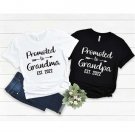 Pregnancy Announcement Shirts, Promoted to grandpa and grandma again shirt, Grandma Grandpa Shirts