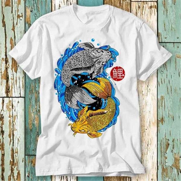 Mentahan Ikan Koi Fish Japan Yin Yang T Shirt T-Shirt