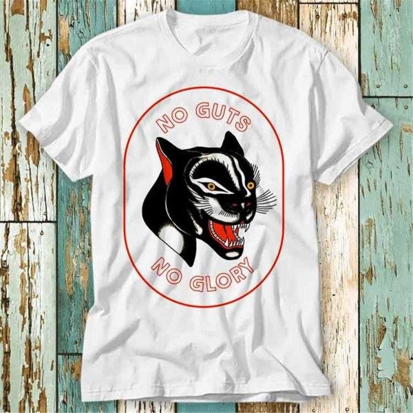 Black Panther No Guts No Glory T Shirt Top T-Shirt