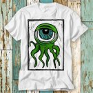 Eyeball Octopus Monster Green Woodcut T Shirt Top Design T-Shirt