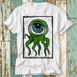 Eyeball Octopus Monster Green Woodcut T Shirt Top Design T-Shirt