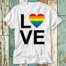 Love Rainbow Heart Gay Proud Lgbt Q T Shirt T-Shirt