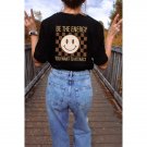 Positivity Shirt, Be The Energy You Want to Attract Shirt, Inspirational Shirt, Boho Smiley Face Mot