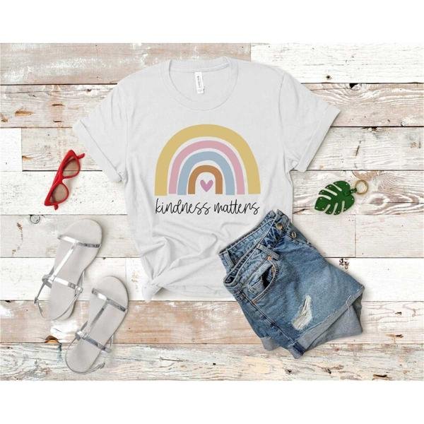 Kindness Matters Shirt Rainbow Kindness Shirt Kindness Shirt Motivational Shirt Positive Shirt Inspi