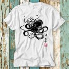 Octopus Japanese Calligraphy Gyotaku Art Japan Anime Manga Yoga T-Shirt