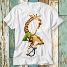 Cyclist Giraffe Ice Cream Cycle Bike Fitness Cycling Health T-Shirt