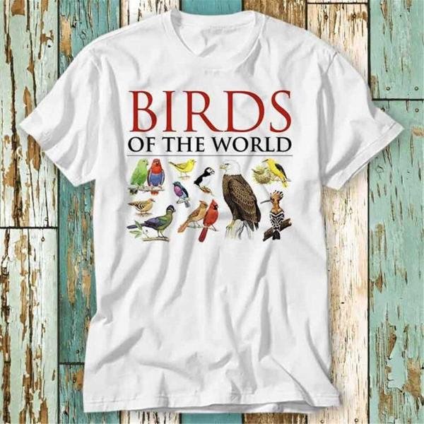 British Encyclopedia Birds World Indie Garden T Shirt Top T-Shirt