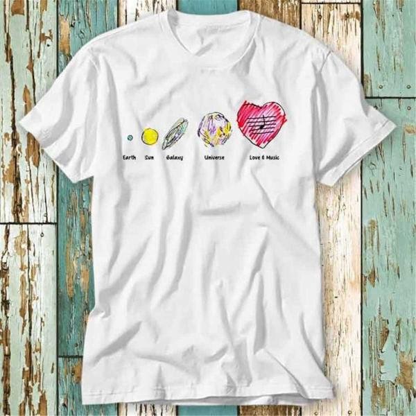 Earth Sun Galaxy Universe Love Music T Shirt T-Shirt
