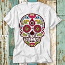 Sugar Skull Watercolor T Shirt Top Design Unisex Ladies Mens Tee Retro Fashion Vintage Shirt S846