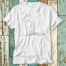 Cat Lovers One Line Drawing Cute Kitten T Shirt T-Shirt