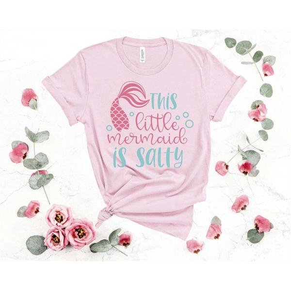 This Little Mermaid Is Salty Shirt Summer Shirt Mermaid Shirt Little Mermaid Shirt Salty Shirt Merma