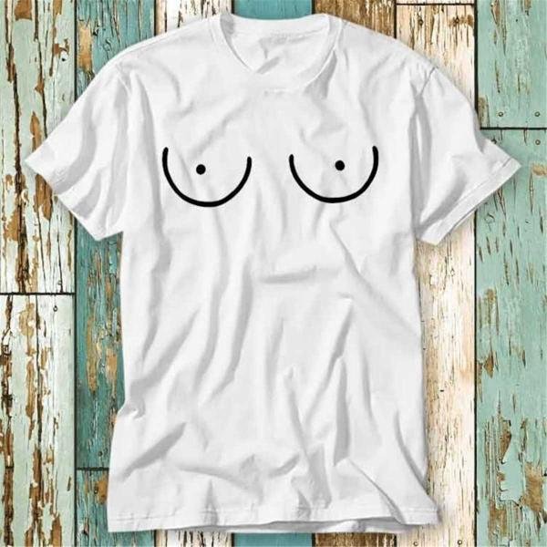Titties Cartoon Hand Drawn Boobs Women Have No Need T-Shirt
