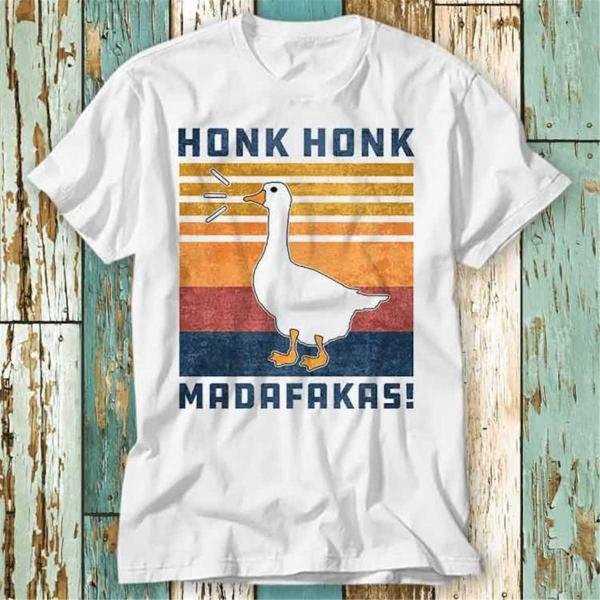 Funny Goose Honk Honk Madafakas Duck Meme T Shirt T-Shirt