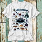 Shark Faces Marine Sea Life T Shirt Top Design T-Shirt