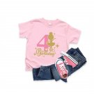 Birthday Girl Shirt, 4 Ballerina Shirt, 4 Years Old Shirt, Ballerina Shirt, Custom Birthday Girl Shi