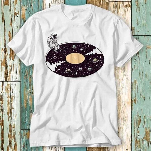 Cosmic Sound Astronaut Vinyl Pool Planet Music T Shirt T-Shirt