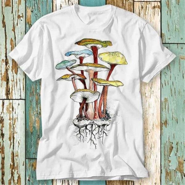 British Wild Mushrooms Magic T Shirt Top Design Unisex T-Shirt