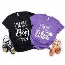 I'm Her Boo I'm His Witch Shirt, Halloween Couple Shirt, Halloween Shirt, Funny Halloween Shirt, Tri