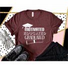 Senior 2024 Shirt, Motivated Educated Graduated Shirt, 2024 Graduation Shirt, Graduate Shirt, Class