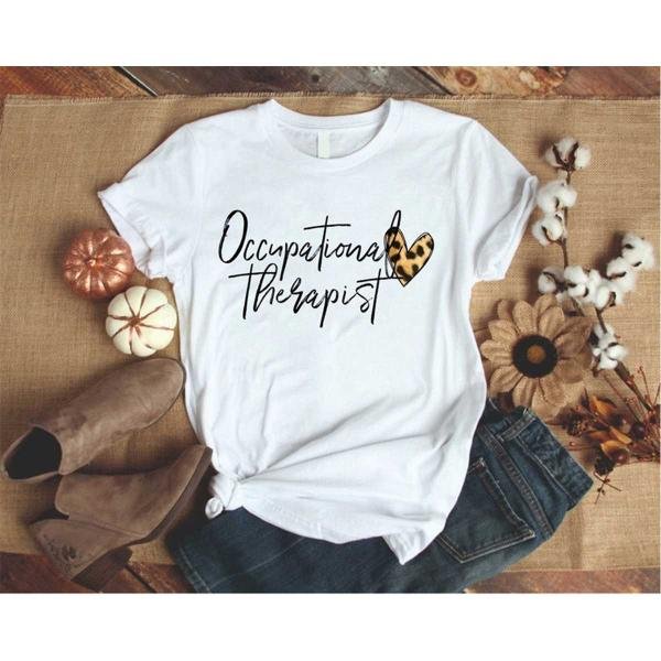 OT Leopard Shirt, Occupational OT Shirt, Occupational Therapist Leopard Shirt, OT Gift