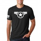 U.S Air Force With US Flag on Sleeve T-Shirt, Captain America