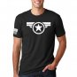 U.S Air Force With US Flag on Sleeve T-Shirt, Captain America