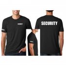 Security T-Shirt Bouncer Police Event Unisex White and Reflective Text